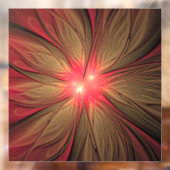 Blume des roten Fraktals Fensteraufkleber (Blatt 2)