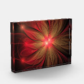 Blume des roten Fraktals Fotoblock (Links)