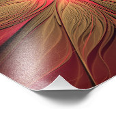 Blume des roten Fraktals Fotodruck (Ecke)