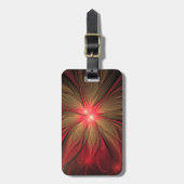 Blume des roten Fraktals Gepäckanhänger (Vorderseite vertikal)