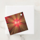 Blume des roten Fraktals Geschenkanhänger (Beispiel)