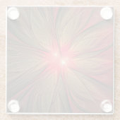 Blume des roten Fraktals Glasuntersetzer (Rückseite)