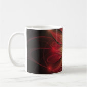 Blume des roten Fraktals Kaffeetasse (Links)