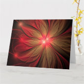 Blume des roten Fraktals Karte (Gelbe Blume)