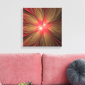 Blume des roten Fraktals Leinwanddruck (Insitu (Wohnzimmer))