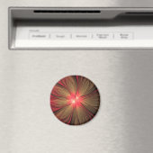 Blume des roten Fraktals Magnet (In Situ (Geschirrspüler))