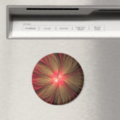 Blume des roten Fraktals Magnet (In Situ (Geschirrspüler))
