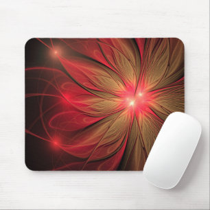 Blume des roten Fraktals Mousepad