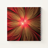 Blume des roten Fraktals Notizblock (Rückseite)