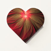 Blume des roten Fraktals Notizblock (Rückseite)