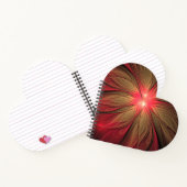 Blume des roten Fraktals Notizblock (Innenseite)