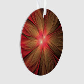 Blume des roten Fraktals Ornament (Vorderseite)