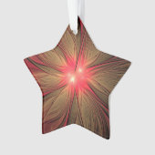 Blume des roten Fraktals Ornament (Vorderseite)