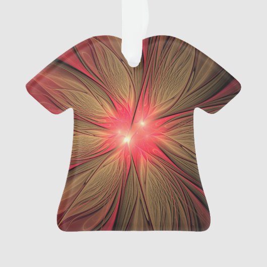 Blume des roten Fraktals Ornament (Vorderseite)