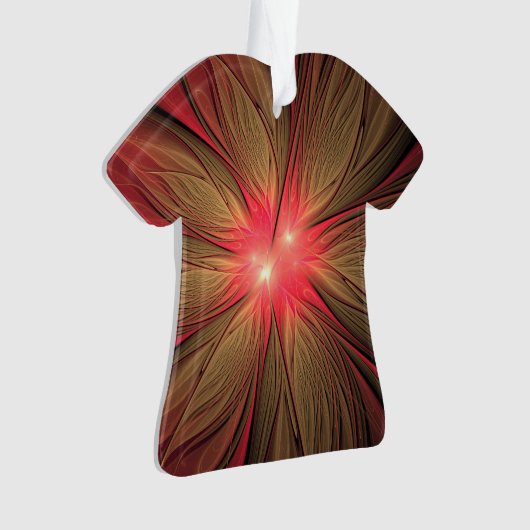 Blume des roten Fraktals Ornament (Vorderseite)