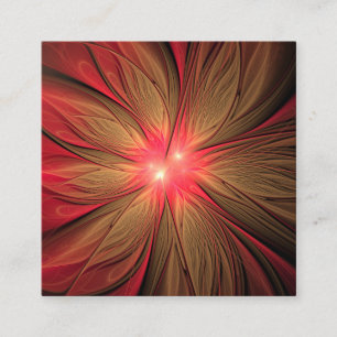 Blume des roten Fraktals Rabattkarte