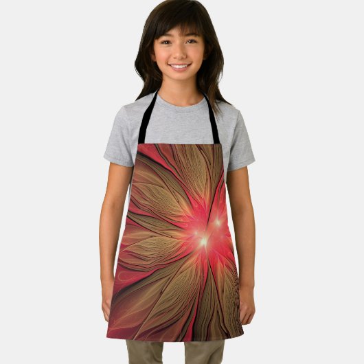 Blume des roten Fraktals Schürze (Insitu)