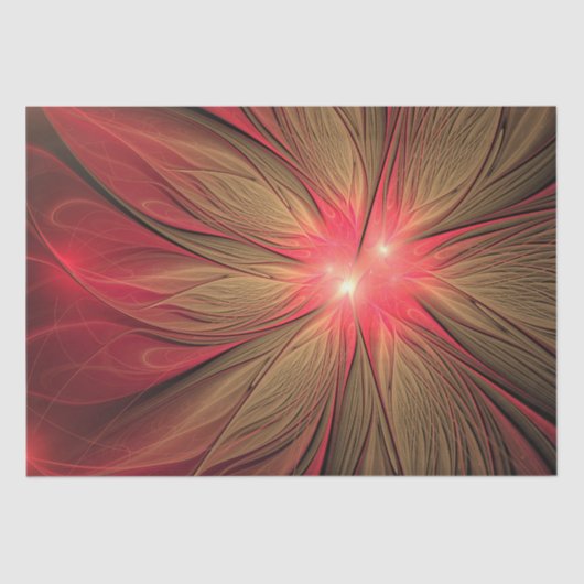 Blume des roten Fraktals Seidenpapier (Vorderseite)