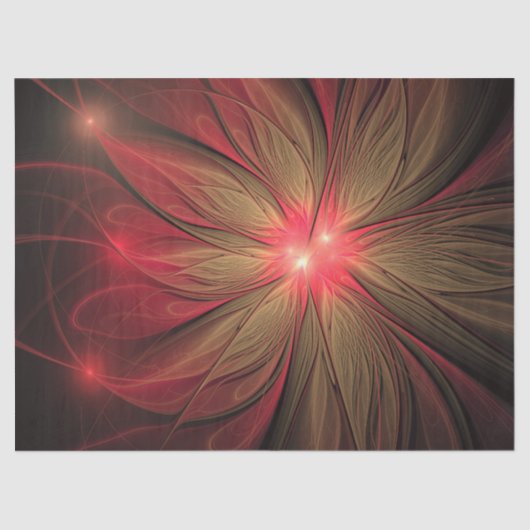 Blume des roten Fraktals Seidenpapier (Vorderseite)