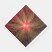 Blume des roten Fraktals Serviette (Ecke)