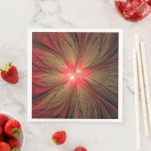 Blume des roten Fraktals Serviette (Beispiel)