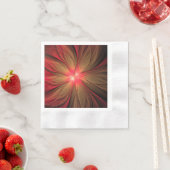 Blume des roten Fraktals Serviette (Beispiel)