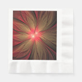 Blume des roten Fraktals Serviette (Vorderseite)
