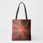 Blume des roten Fraktals Tasche (Vorderseite)
