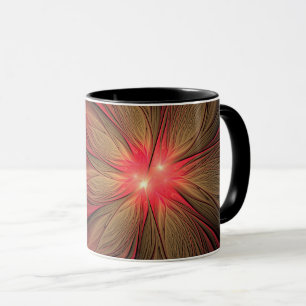 Blume des roten Fraktals Tasse