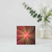 Blume des roten Fraktals Treuekarte (Stehend Vorderseite)