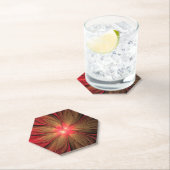 Blume des roten Fraktals Untersetzer (Vor Ort)