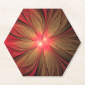 Blume des roten Fraktals Untersetzer (Vorderseite)