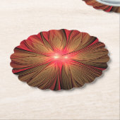 Blume des roten Fraktals Untersetzer (angewinkelt)