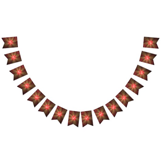 Blume des roten Fraktals Wimpelkette (Alle)