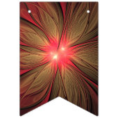 Blume des roten Fraktals Wimpelkette (Zweite Fahne)