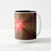 Blume des roten Fraktals Zweifarbige Tasse (VorderseiteRechts)