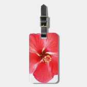 Blume des Roten Hawaiianischen Hibiskus Gepäckanhänger (Vorderseite vertikal)