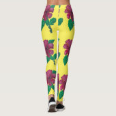 Blume des roten Hibiskus Leggings (Rückseite)