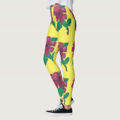 Blume des roten Hibiskus Leggings (Links)