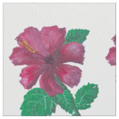 Blume des roten Hibiskus Stoff (Nahaufnahme)