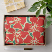 Blume des Roten Hibiskus Tropical Hawaiian Luau Seidenpapier (Geschenk)