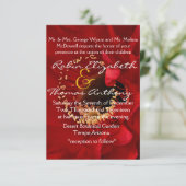 Blume des Roten Kakteen Einladung (Stehend Vorderseite)