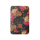 Blume des Schädels: Nahtloser dunkler Hintergrund. Badematte (Vorderseite Vertikal)