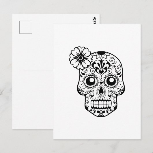 Blume des Schädels Postkarte (Vorne/Hinten)