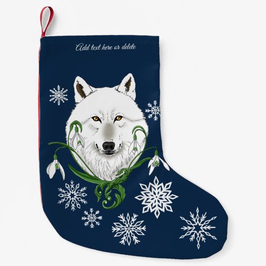 Blume des Schneefalls der Weißen Arktis Kleiner Weihnachtsstrumpf (Vorderseite)