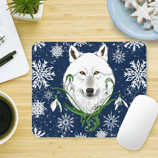 Blume des Schneefalls der Weißen Arktis Mousepad