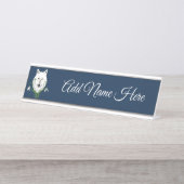 Blume des Schneefalls Schreibtischnamensplakette (Vorderseite )