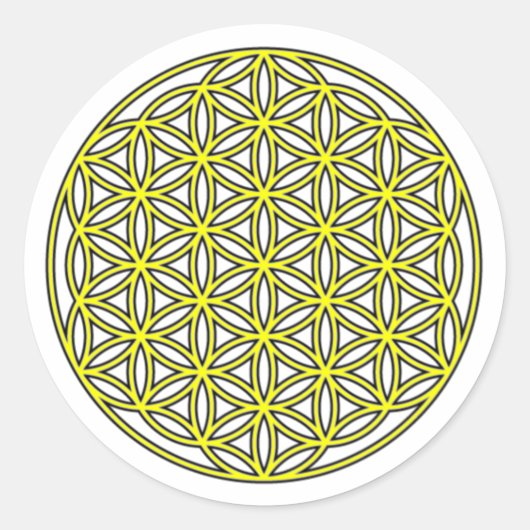 Blume des Single Gelb Runder Aufkleber (Vorderseite)