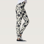 Blume des Spitzentyps Schwarz Leggings (Rechts)