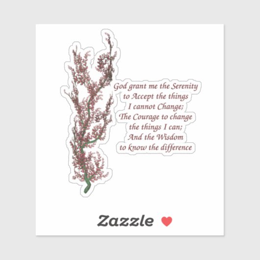 Blume des Stille Gebets Inspiration Aufkleber (Blatt)